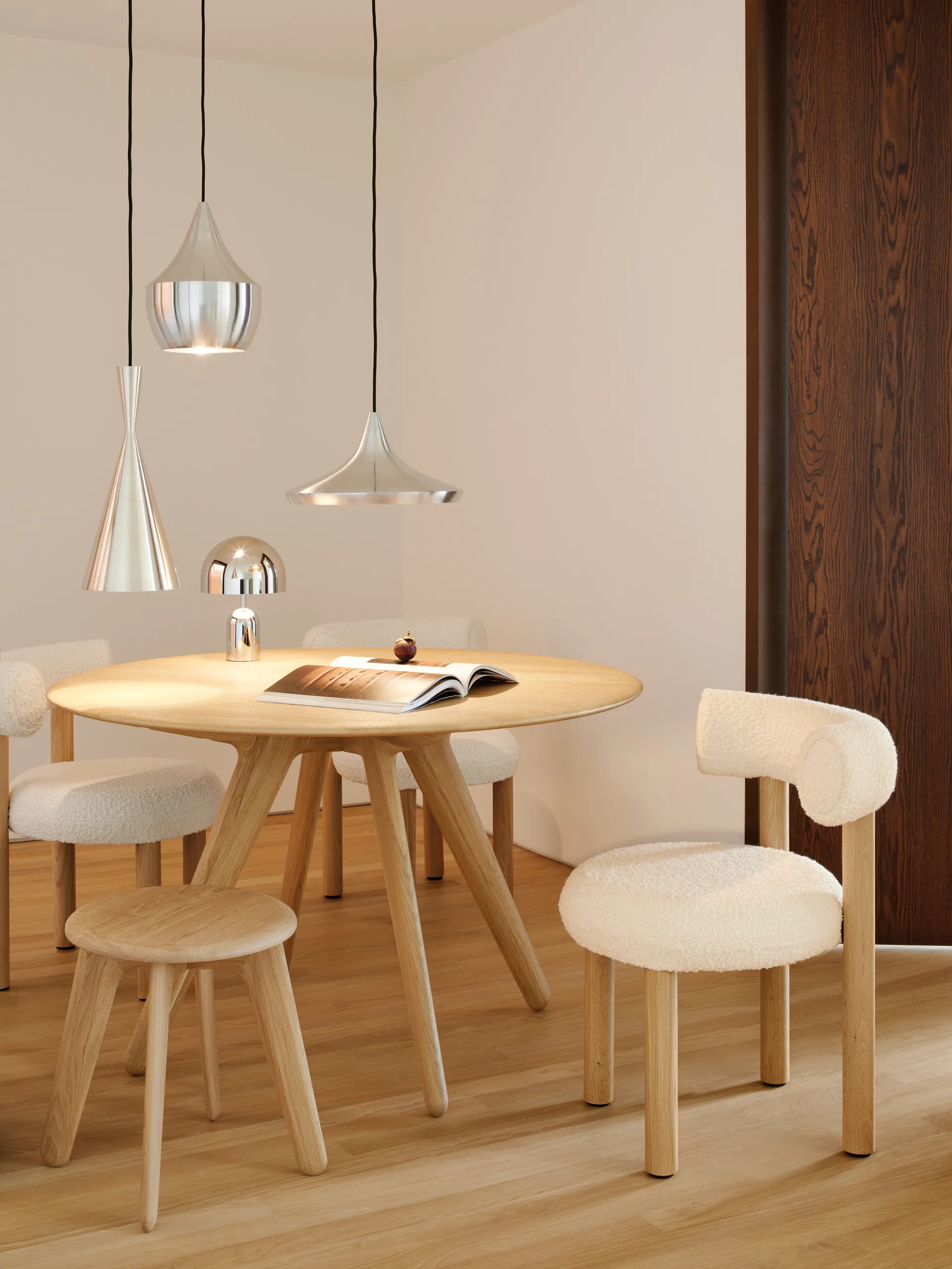 Slab tavolo rotondo large Ø120 cm, Naturale Tom Dixon