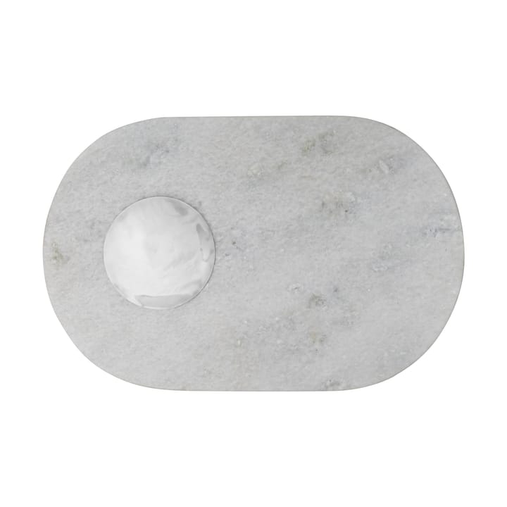 Tagliere Stone 27x42 cm - Marmo bianco-argento - Tom Dixon