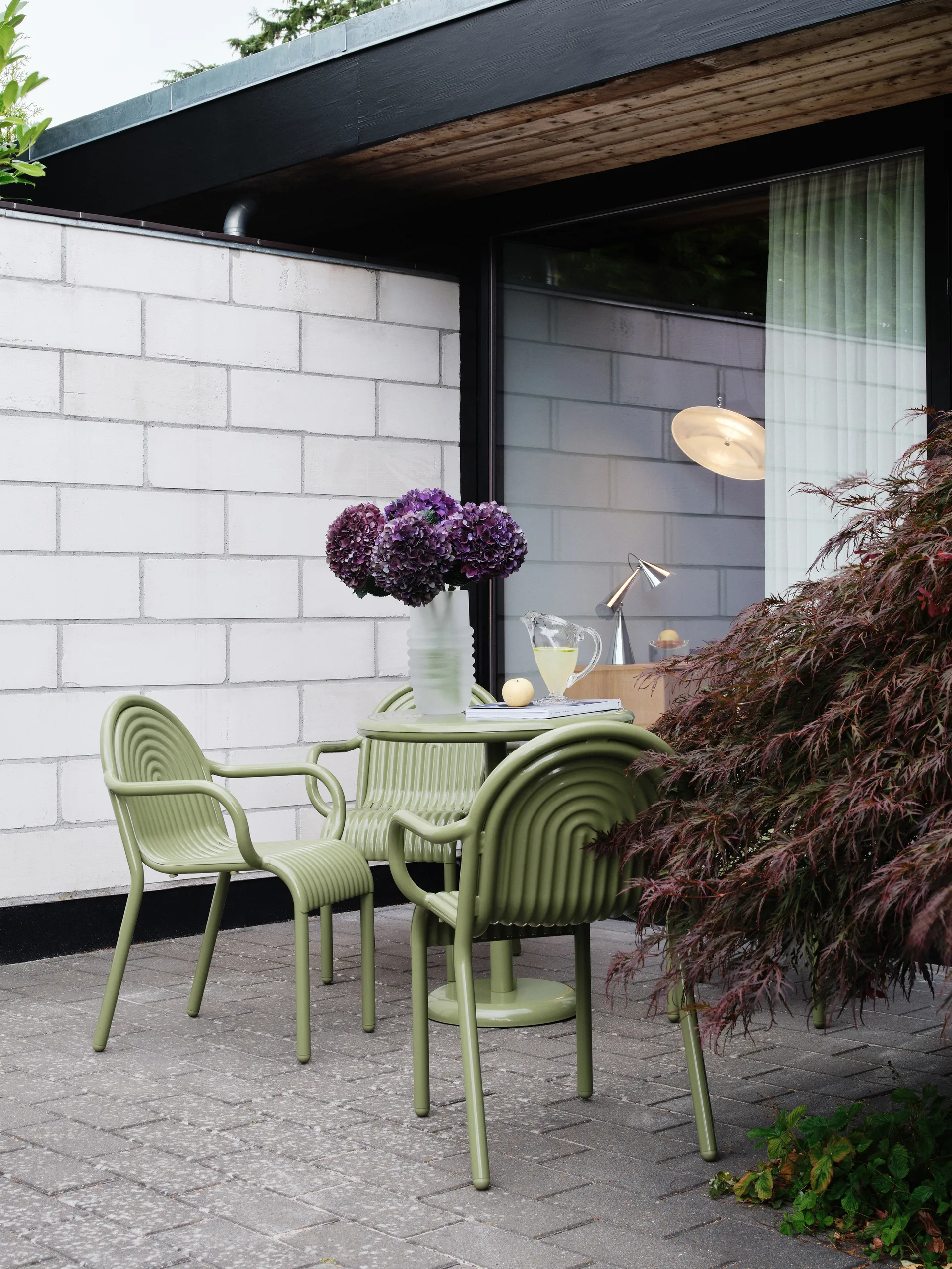 Tavolino da caffè Groove rotondo - Moss, Ø70 cm Tom Dixon