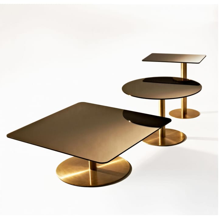 Tavolino Flash rotondo, Supporto in rame e ottone Tom Dixon