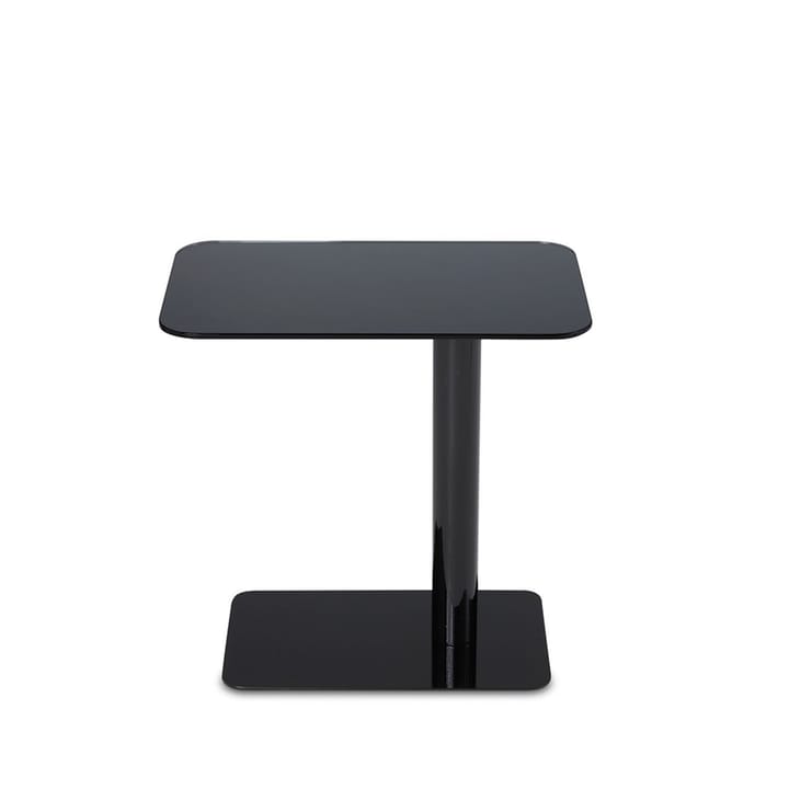 Tavolino laterale Flash 30x50 cm - Vetro specchiato nero - supporto nero - Tom Dixon