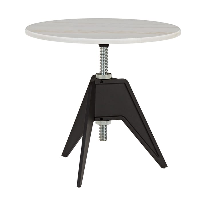 Tavolino laterale Screw Ø60 cm - Marmo bianco-ghisa - Tom Dixon