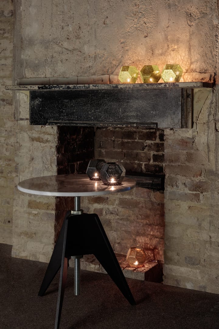 Tavolino laterale Screw Ø60 cm, Marmo bianco-ghisa Tom Dixon