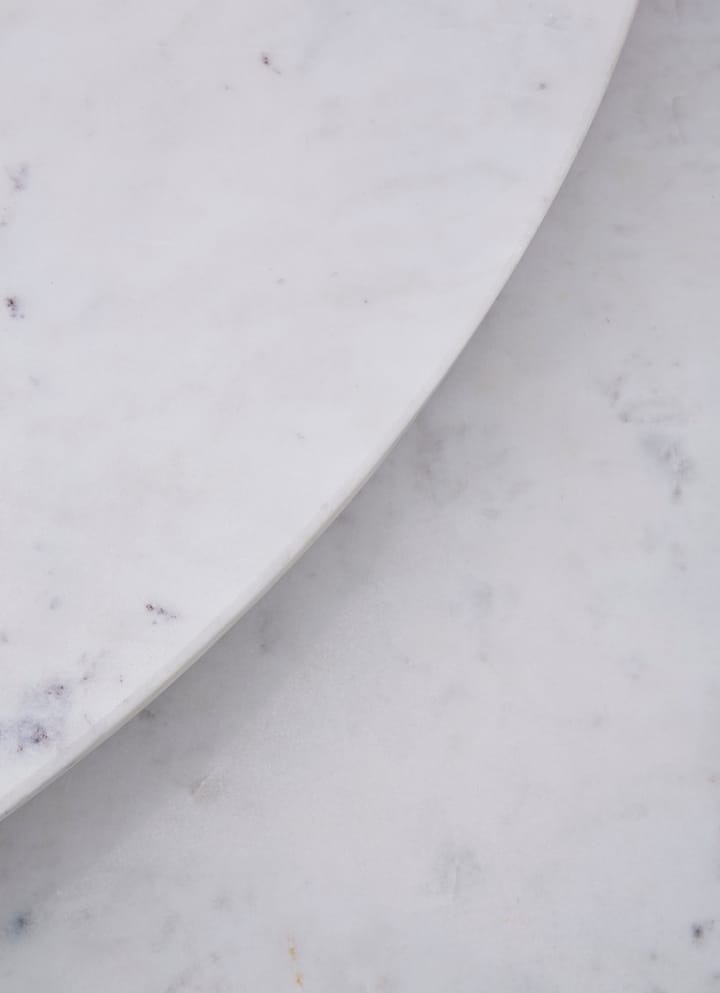 Tavolo da caffè Screw Ø60 cm, Marmo bianco-ghisa Tom Dixon