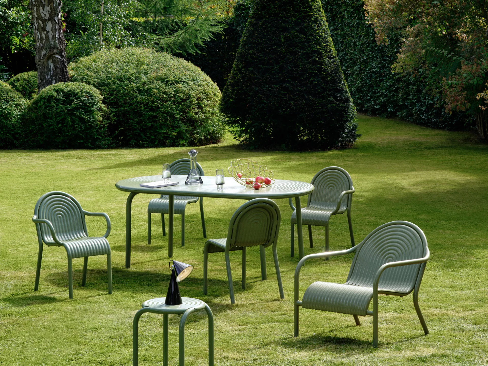 Tavolo da pranzo Groove Obround - Moss, 86x186 cm Tom Dixon