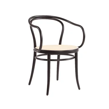 Sedia Ton n. 30 con seduta in rattan - mordente nero b123, seduta in rattan - TON