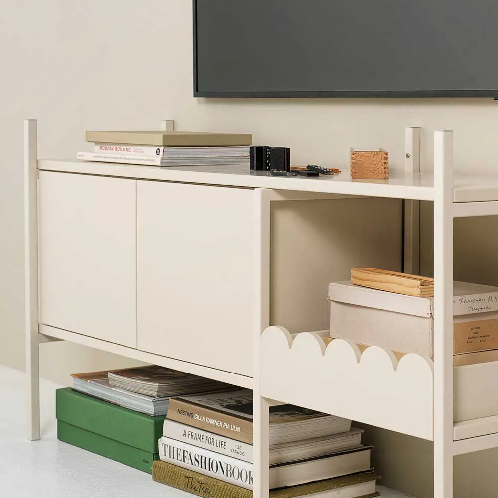 Mobile TV Portal 123 cm - Off-white,  TÔNN furniture