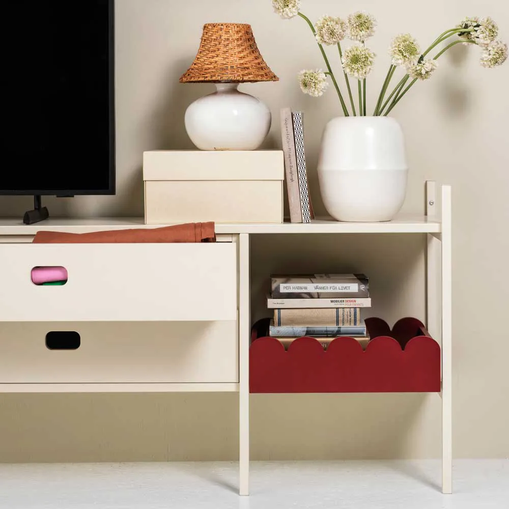 Mobile TV Portal 201 cm - Off-white,  TÔNN furniture