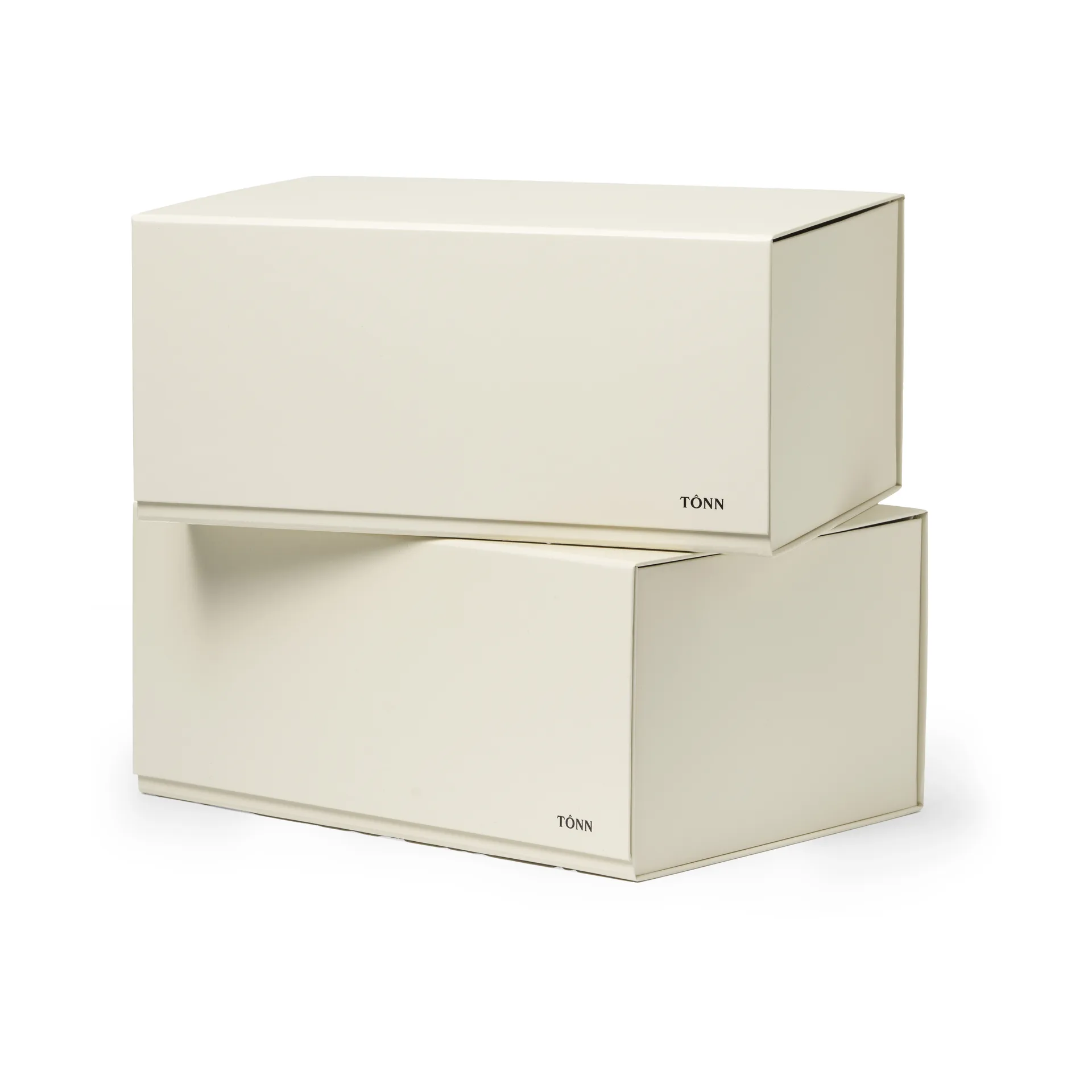 Pac box scatola portaoggetti, Bianco sporco, medio 30×13,5×22 cm, confezione da 2 TÔNN furniture