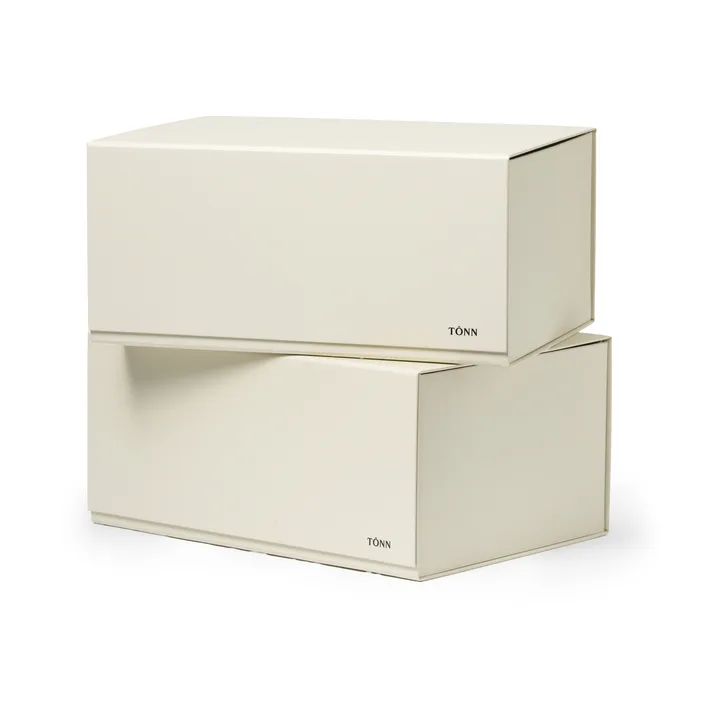 Pac box scatola portaoggetti - Bianco sporco, medio 30×13,5×22 cm, confezione da 2 - TÔNN furniture
