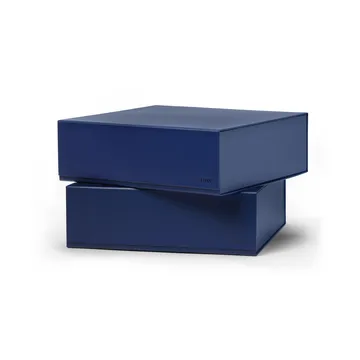 Pac box scatola portaoggetti - Blu notte, grande 32,5x10,5x30 cm, confezione da 2 - TÔNN furniture