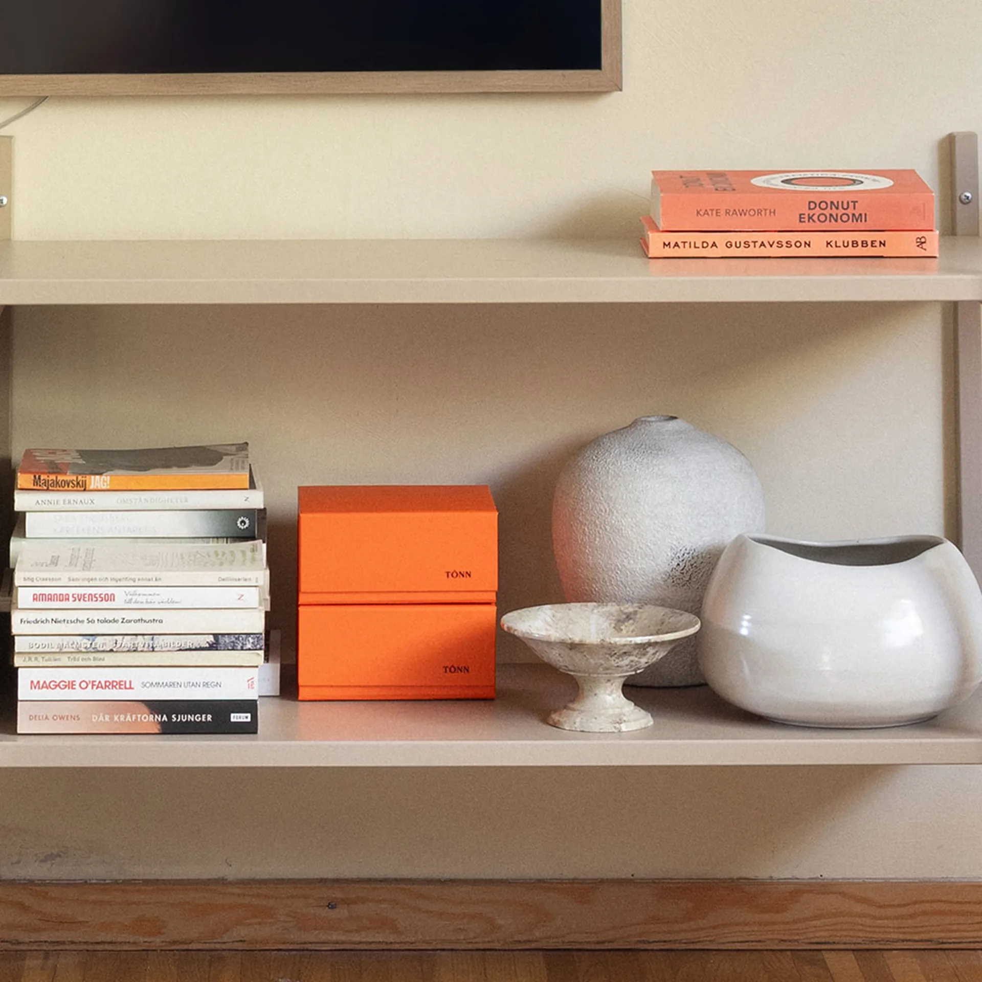 Pac box scatola portaoggetti, Rosso danese, piccolo 11x10,5x16 cm, 2-pack TÔNN furniture