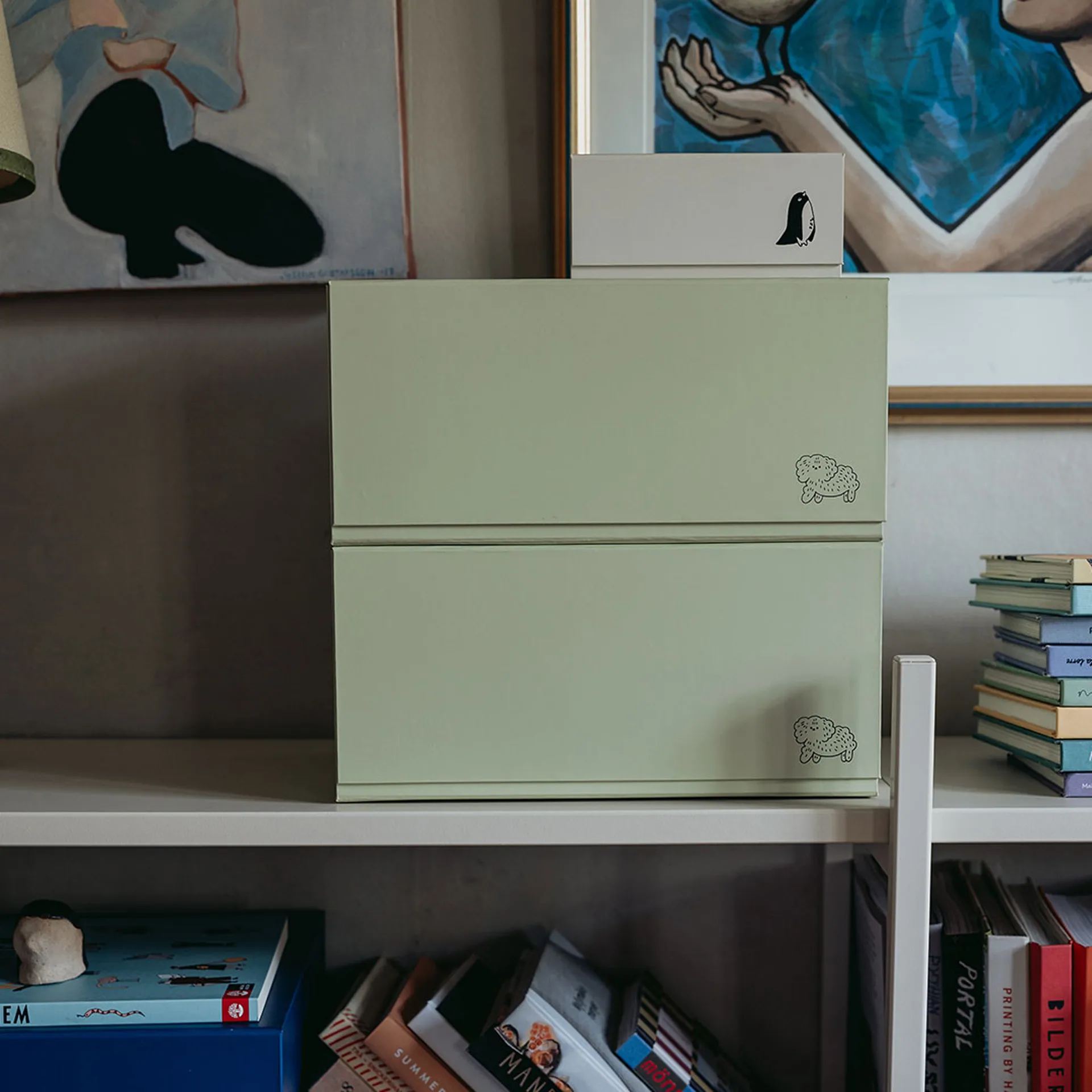 Pac box scatola portaoggetti, TÔNN x MAJASBOK Elderflower green, confezione da 2 TÔNN furniture