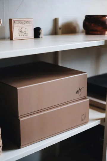 Pac box scatola portaoggetti - TÔNN x MAJASBOK Mocca, 32,5x10,5x30 cm, confezione da 2 - TÔNN furniture