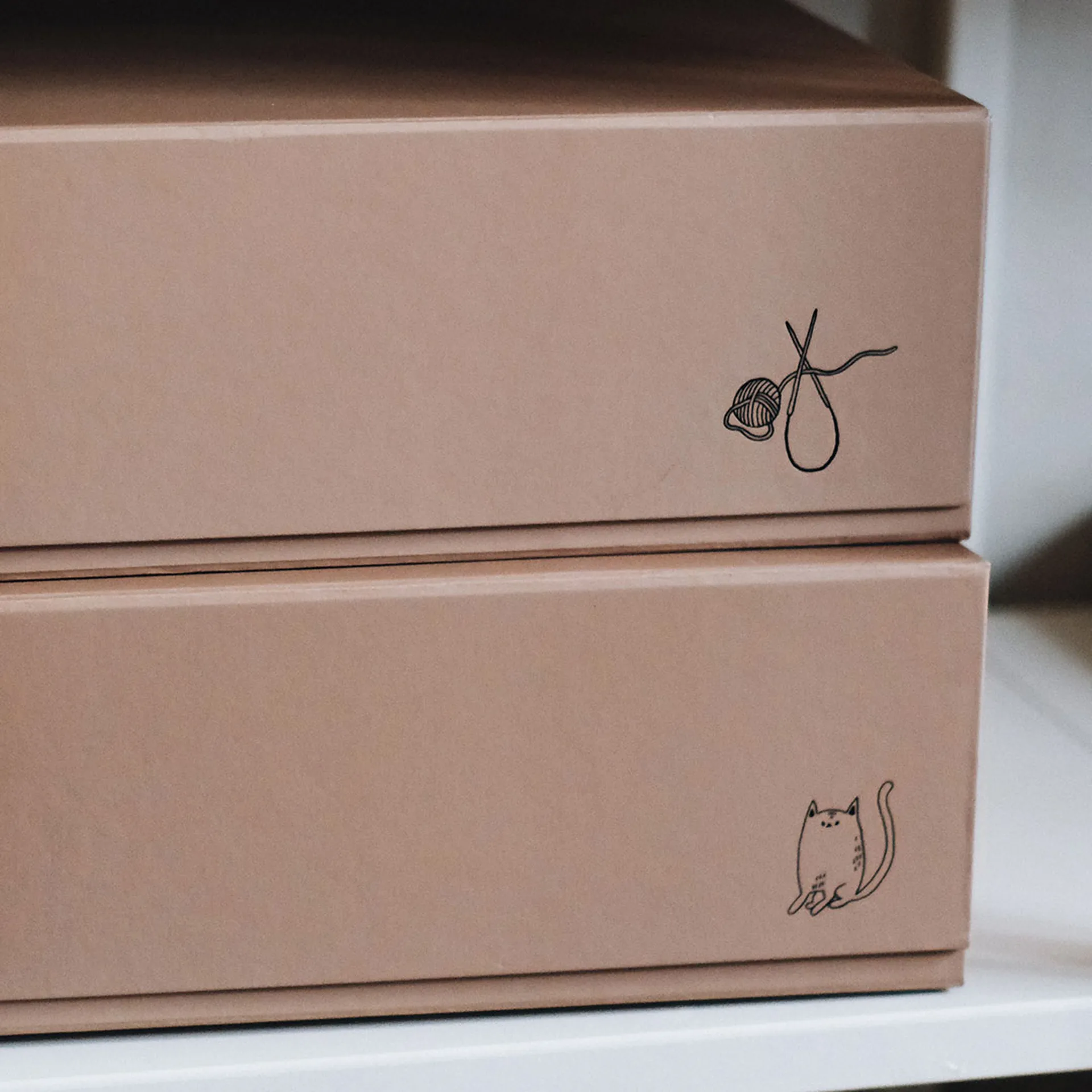 Pac box scatola portaoggetti, TÔNN x MAJASBOK Mocca, 32,5x10,5x30 cm, confezione da 2 TÔNN furniture