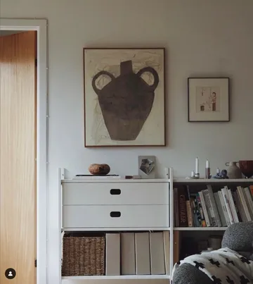 Portal bokhylla small, white, 201 cm - TÔNN furniture