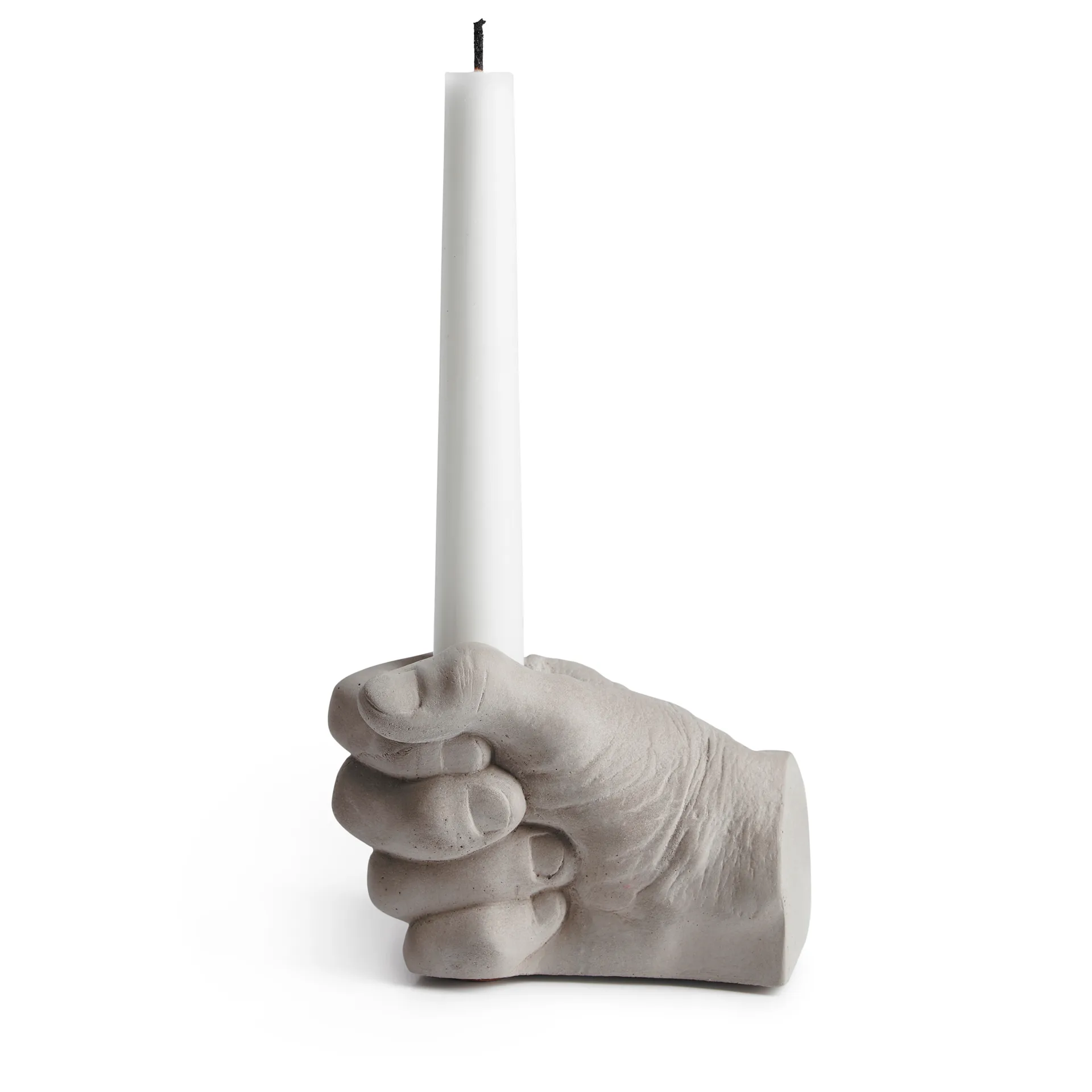 Portacandele in cemento Take Care, Grigio Tove Adman