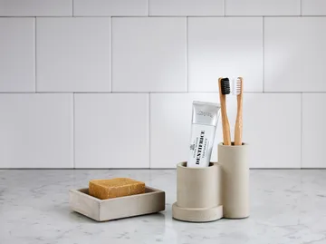 Portaspazzolino Smile 7,5x11 cm - grigio - Tove Adman