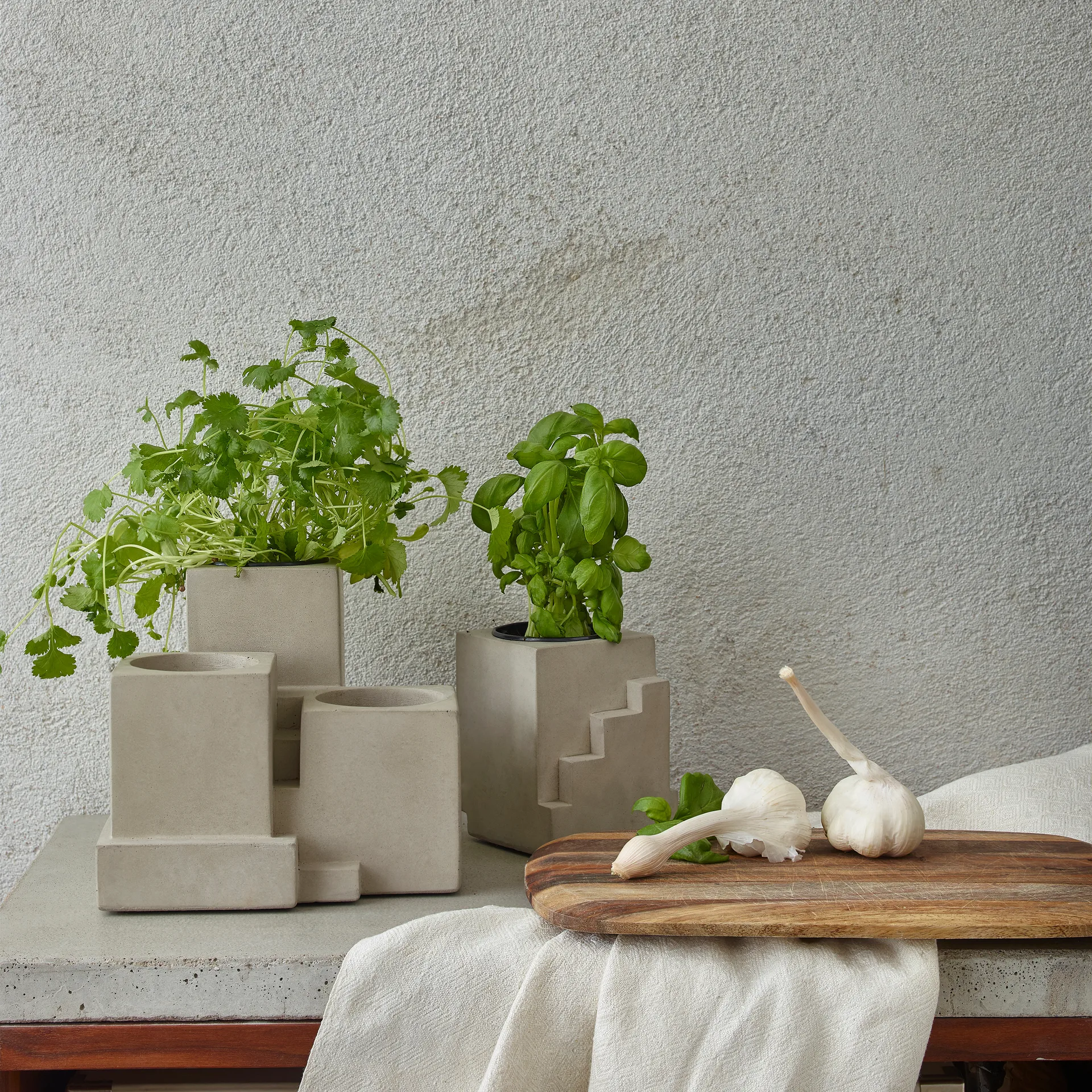 Vaso da fiori in cemento Max 1, grigio Tove Adman