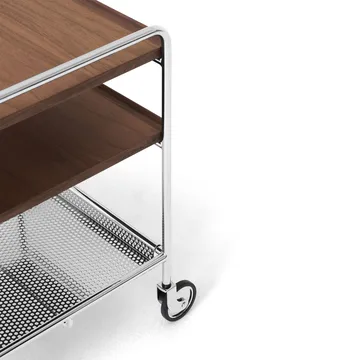 Alima NDS2 carrello portavivande - Noce laccato-cromo - &Tradition