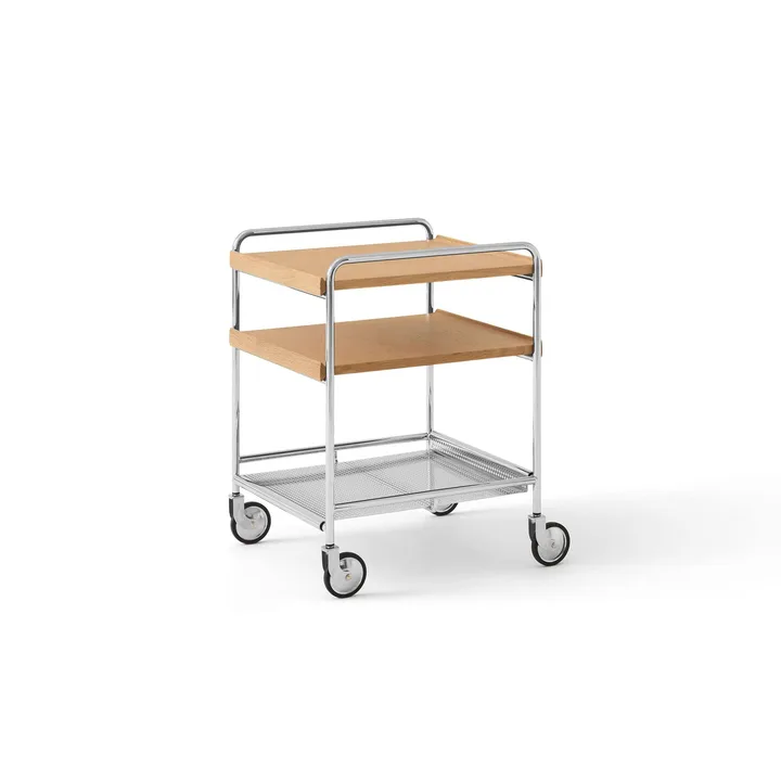 Alima NDS2 carrello portavivande - Rovere laccato-cromo - &Tradition