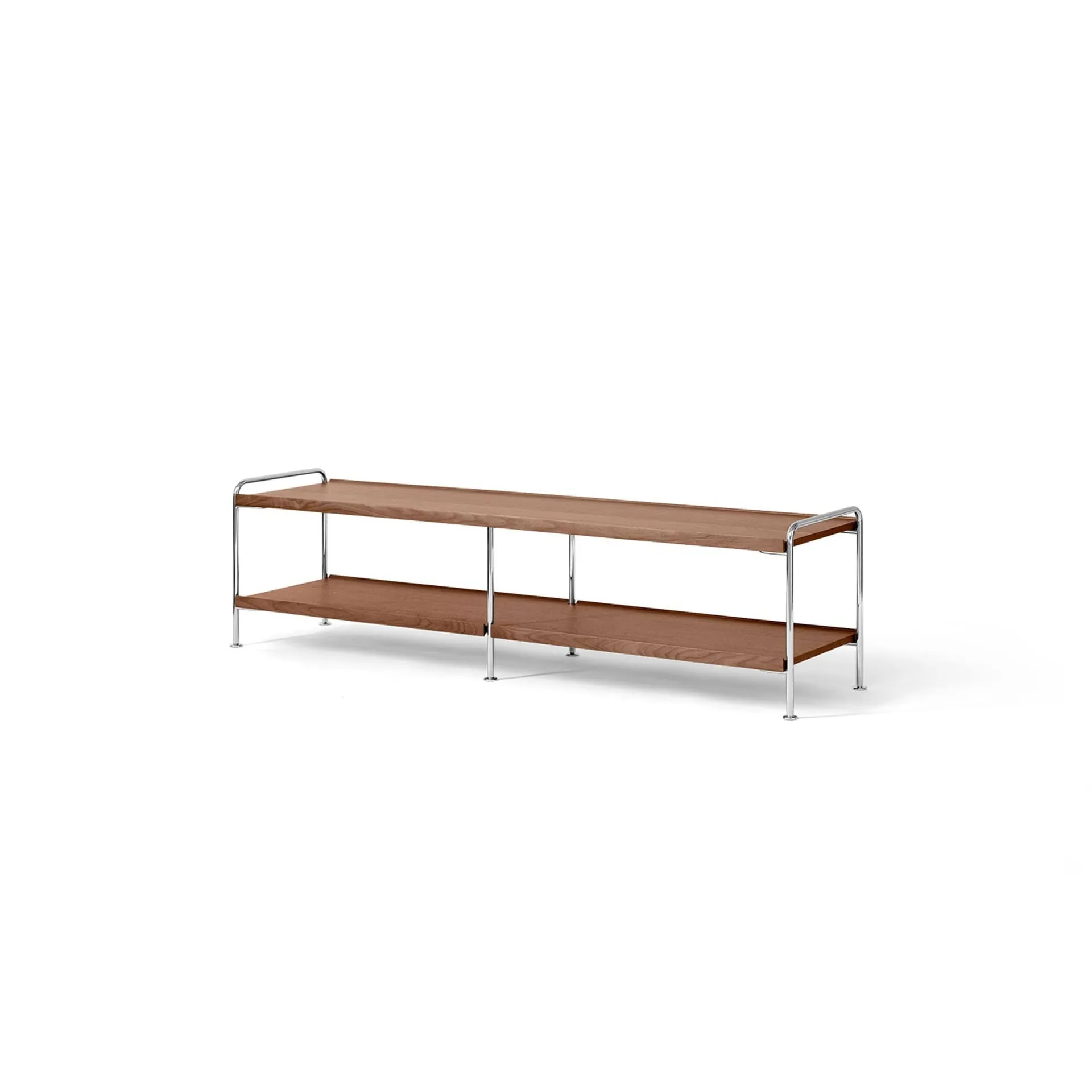 Alima NDS4 mensola console, Noce laccato-cromo, 162x42x38 cm &Tradition