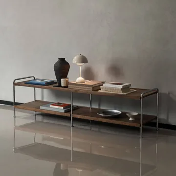 Alima NDS4 mensola console - Noce laccato-cromo, 162x42x38 cm - &Tradition