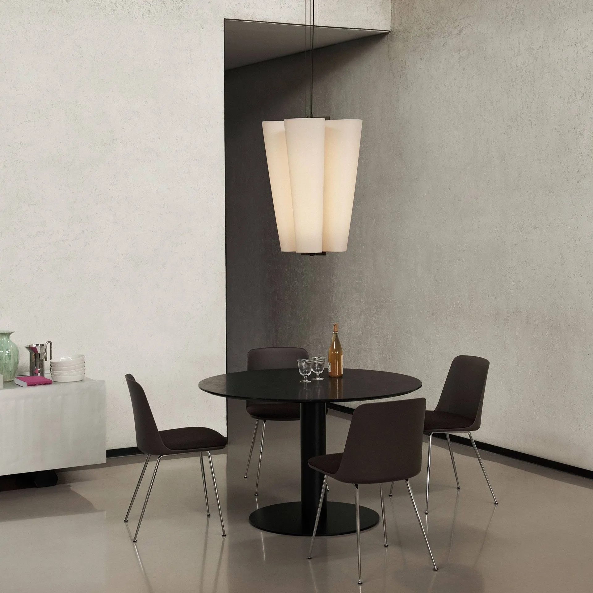 Bella chandelier sospensione, SC115, Bronzed & Soft Canvas, Ø54 cm &Tradition