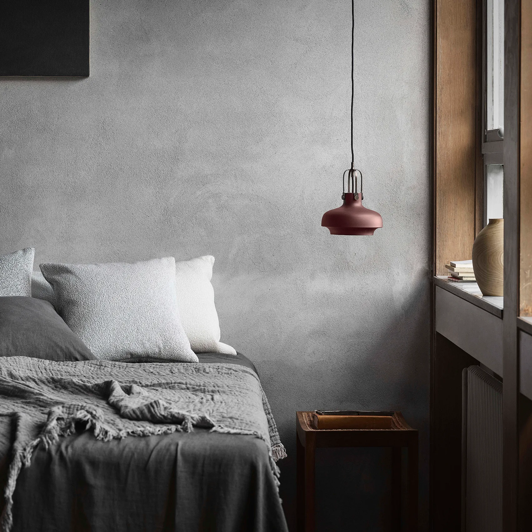 Cuscino Collect SC28 Boucle 50x50 cm, ivory & granite (grigio scuro) &Tradition