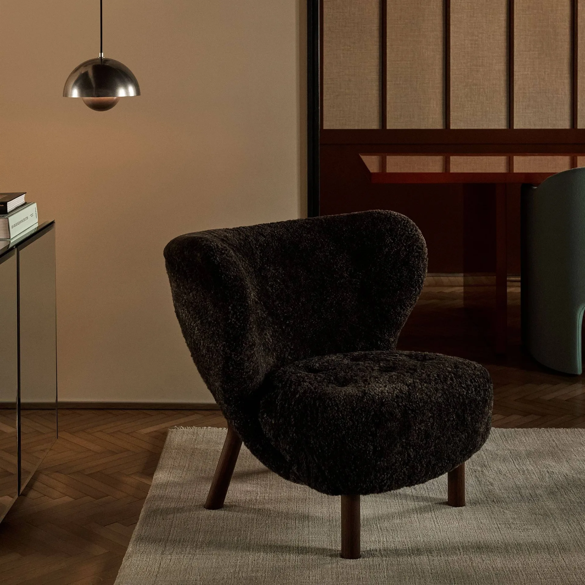 Flowerpot VP1 sospensione Anniversary Edition, Peltro &Tradition