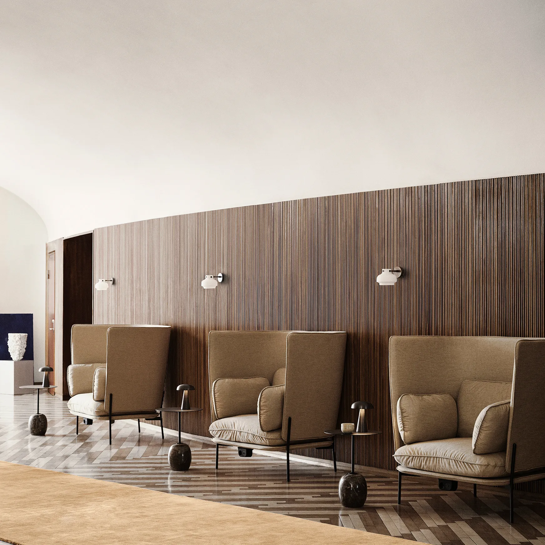 Lampada da parete Copenhagen SC54, ottone bronzato &Tradition