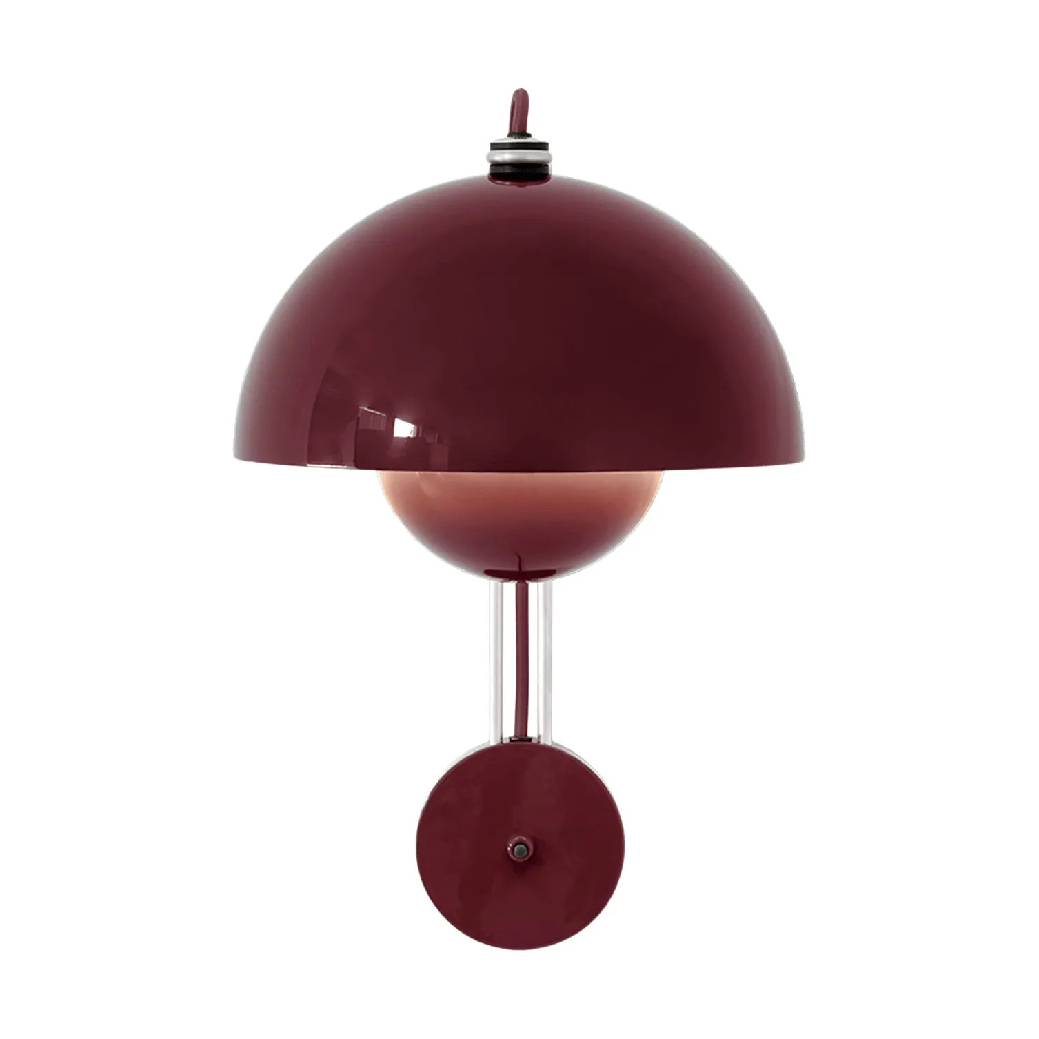 Lampada da parete FlowerPot VP8, Prugna scuro &Tradition