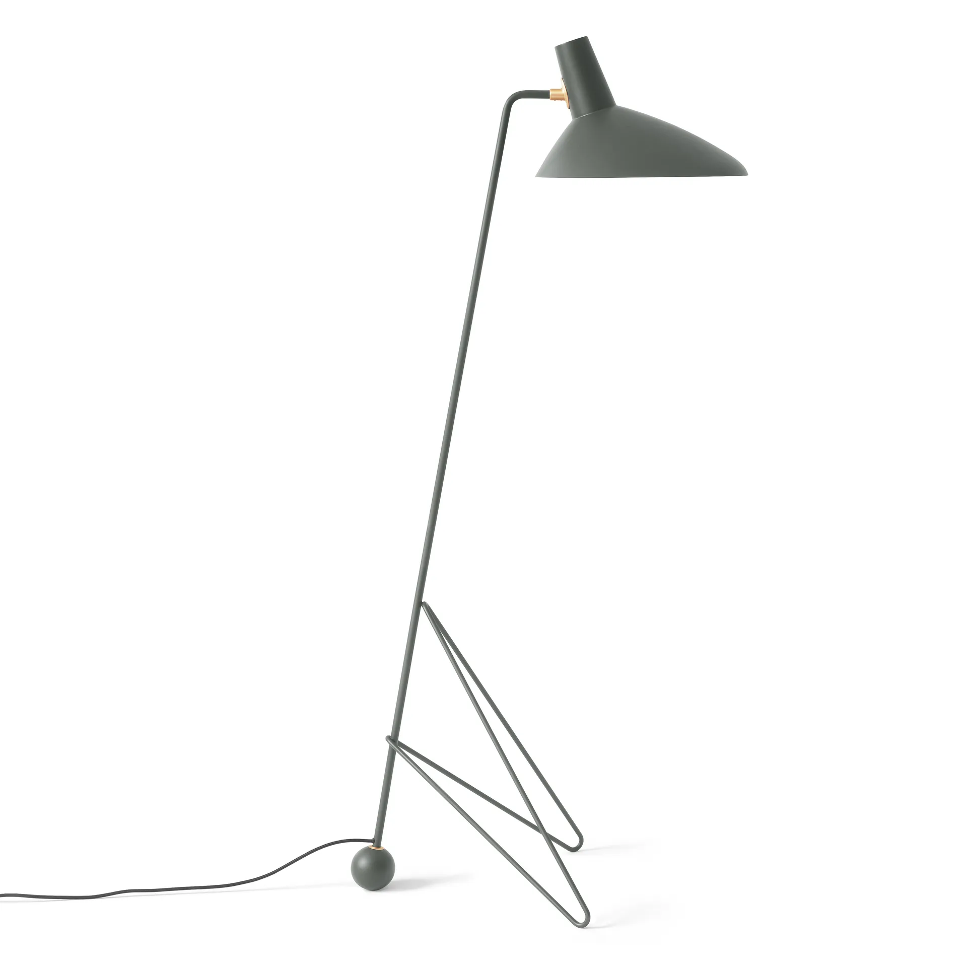 Lampada da pavimento Tripod HM8, Verde muschio &Tradition