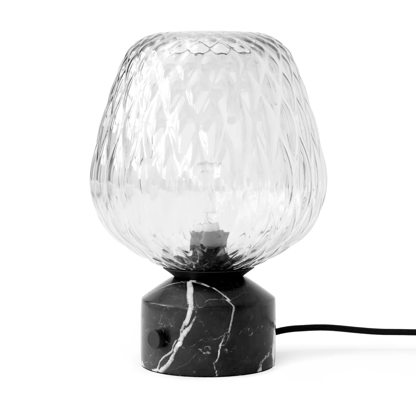 Lampada da tavolo Blown SW6, Marmo nero &Tradition