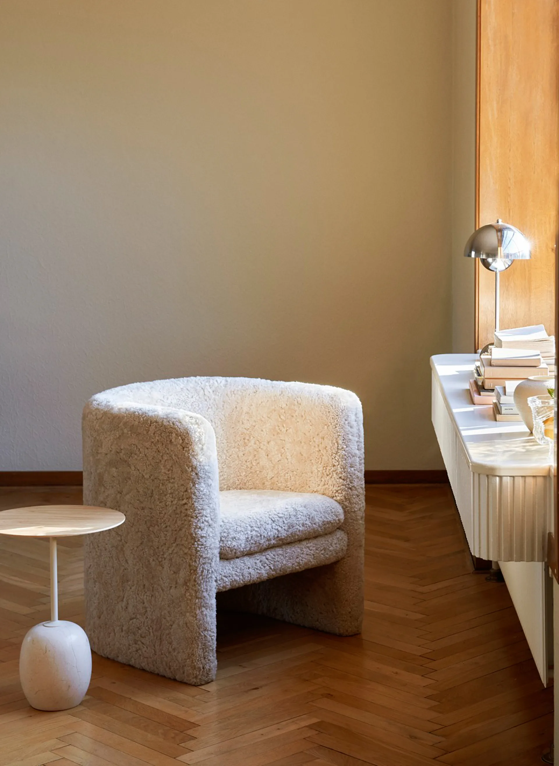 Lampada da tavolo FlowerPot VP3, Chrome-plated &Tradition