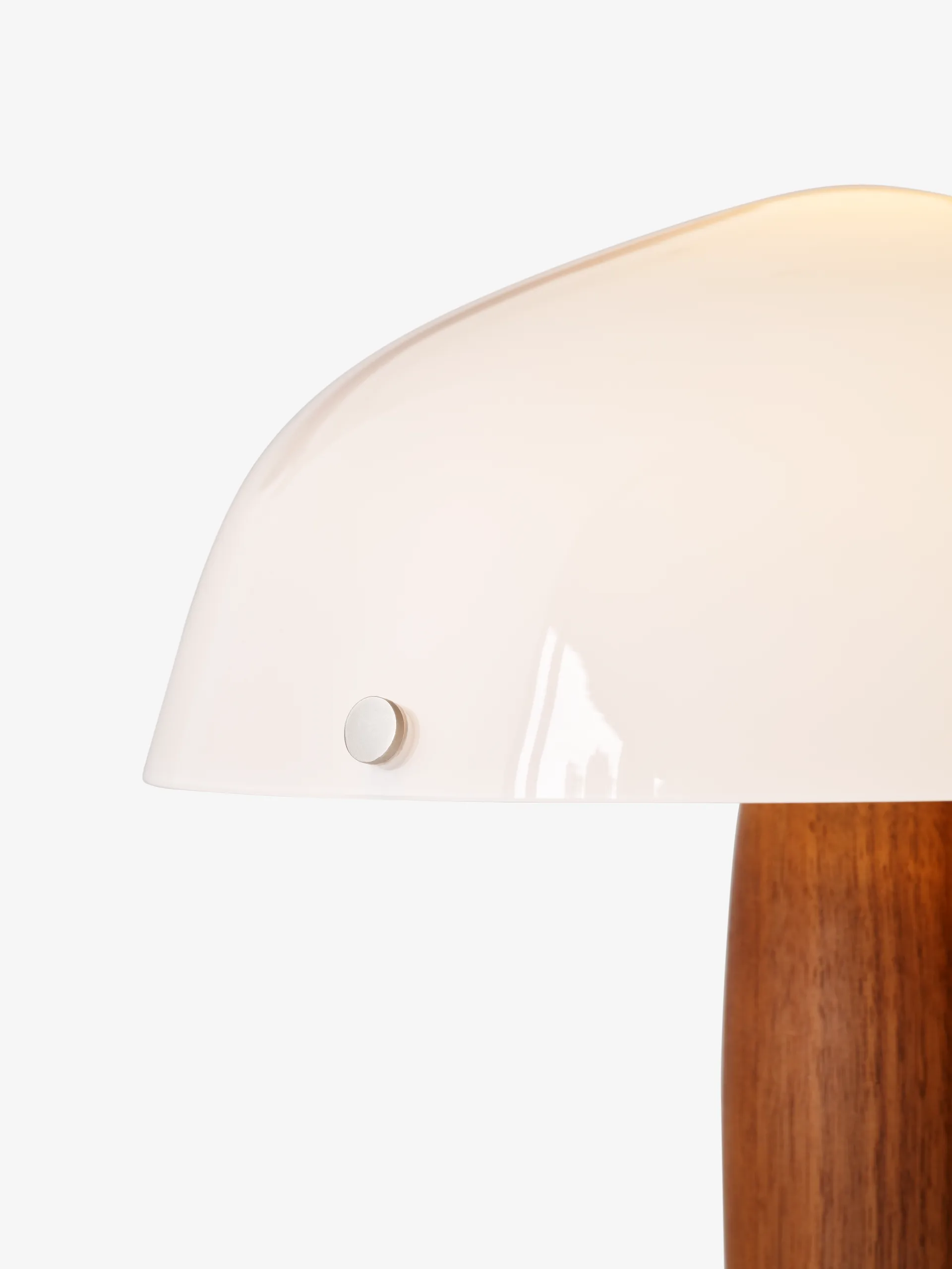 Lampada da tavolo Herman SHY3, walnut & cream marble, cavo in tessuto &Tradition