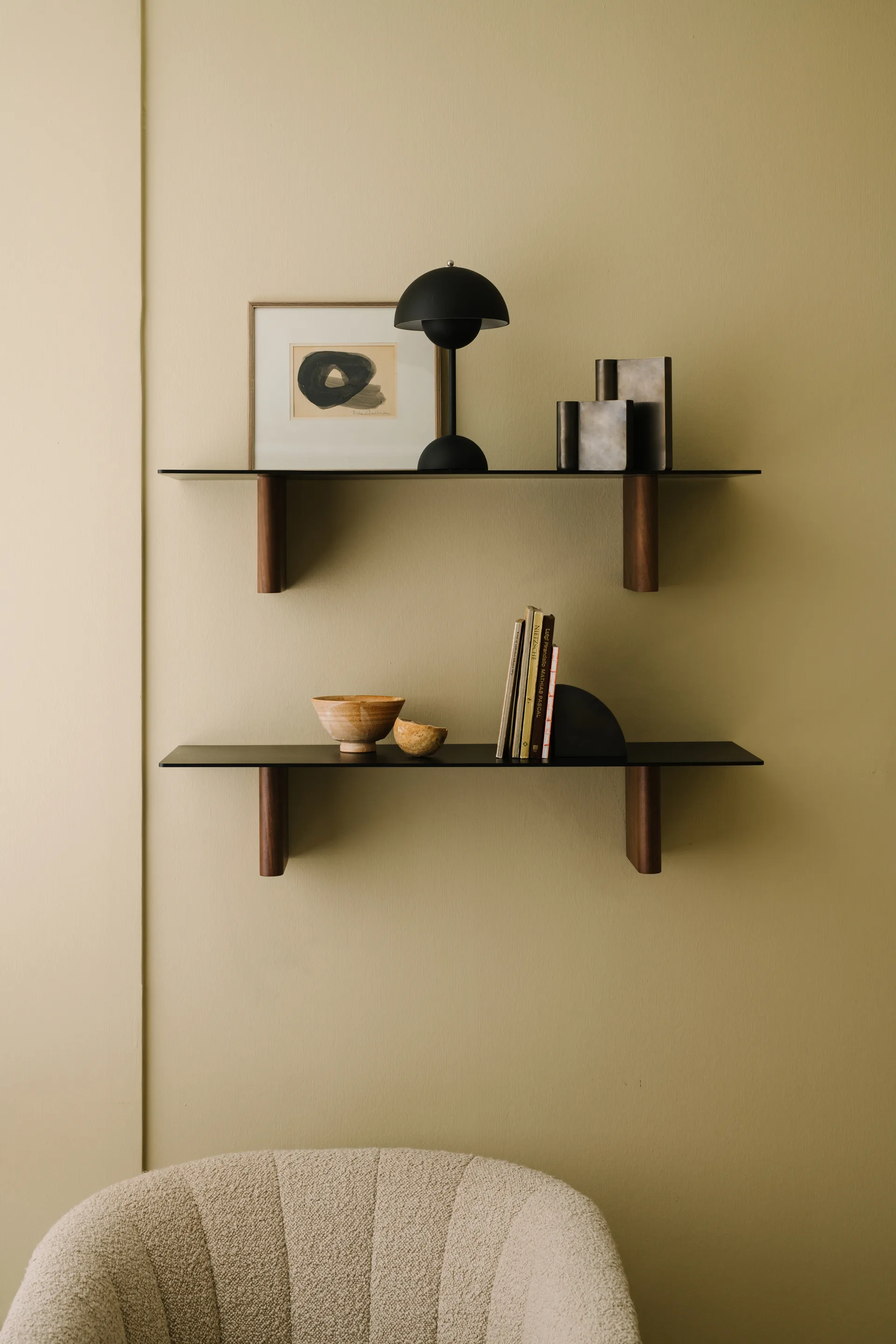 Lampada da tavolo portatile Flowerpot VP9, nero opaco &Tradition