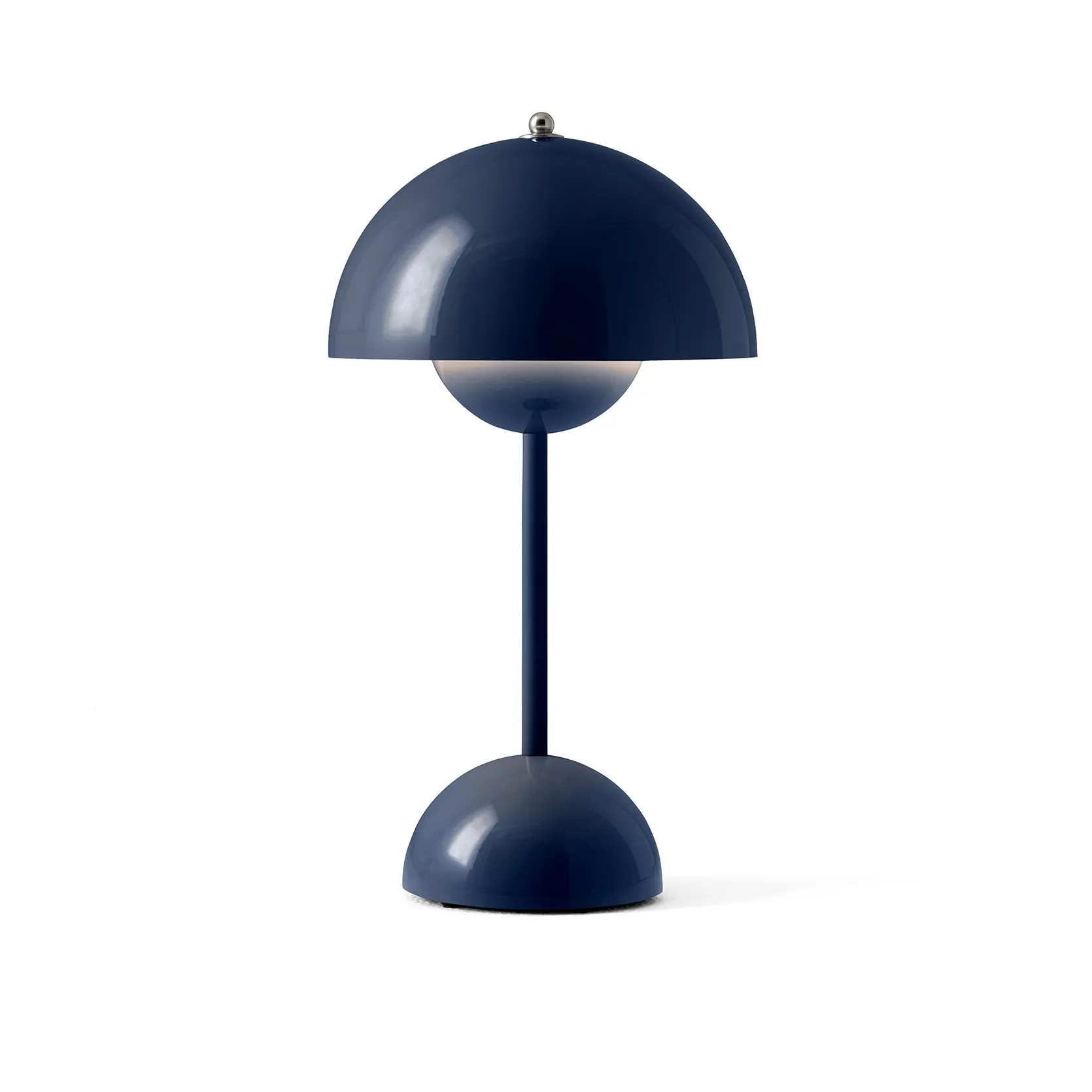 Lampada da tavolo portatile Flowerpot VP9, Steel blue &Tradition