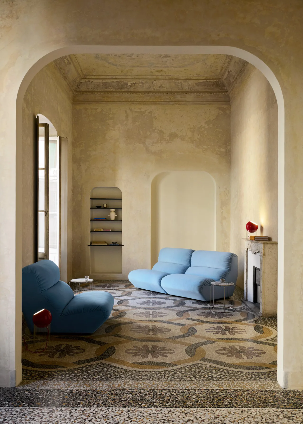 Lampada da tavolo Topan VP13 31,5 cm, Clear-vermilion red &Tradition