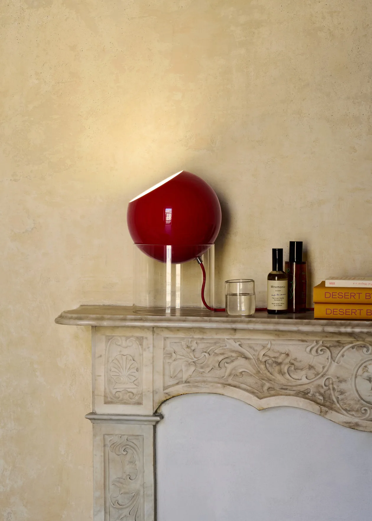 Lampada da tavolo Topan VP13 31,5 cm, Clear-vermilion red &Tradition