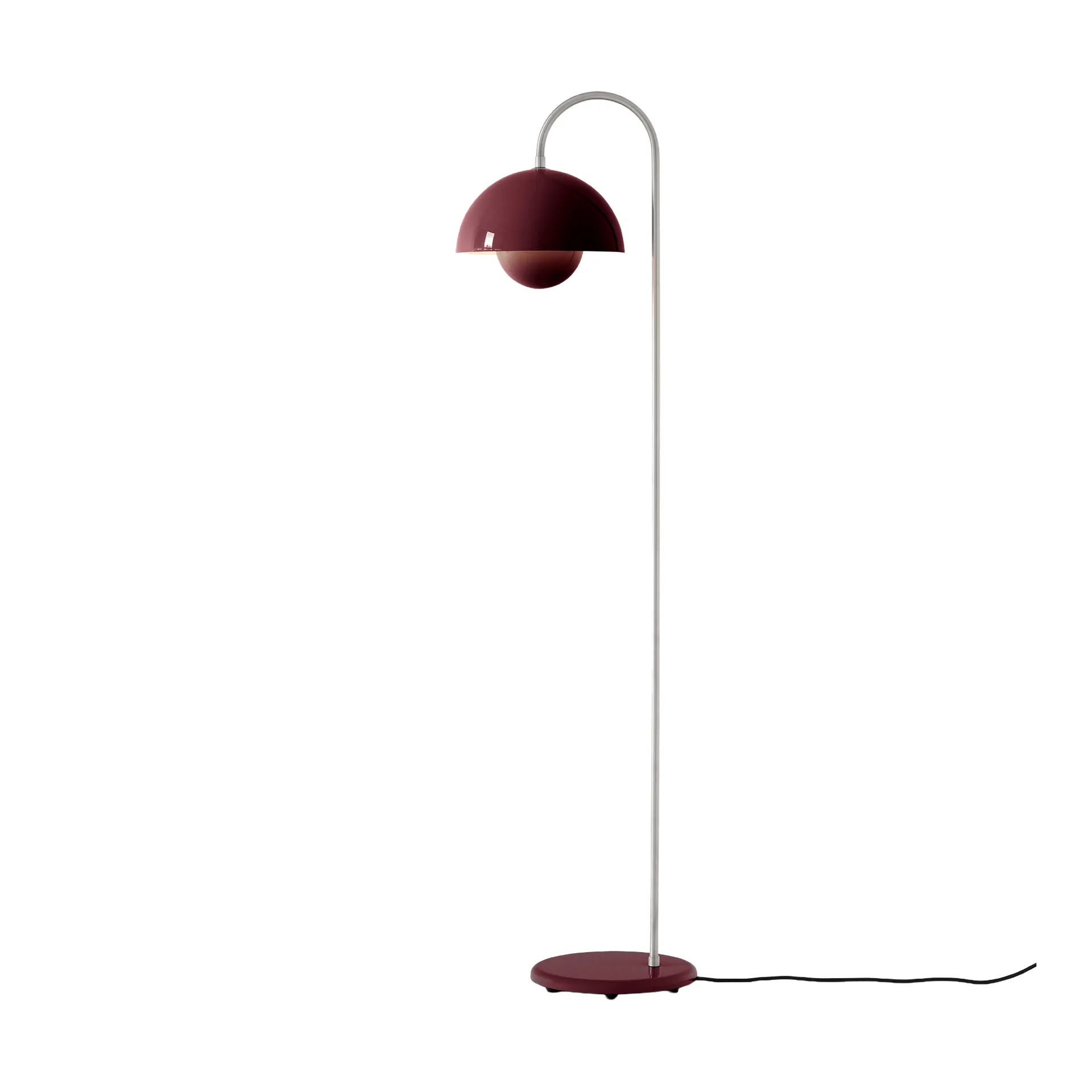 Lampada da terra Flowerpot VP12, Prugna scuro &Tradition