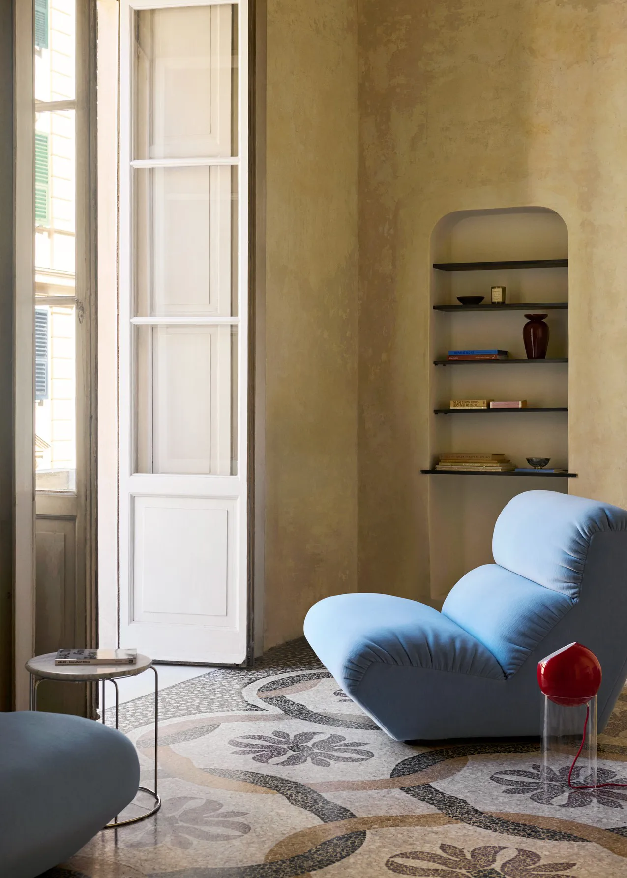 Lampada da terra Topan VP14 46,5 cm, Clear-vermilion red &Tradition