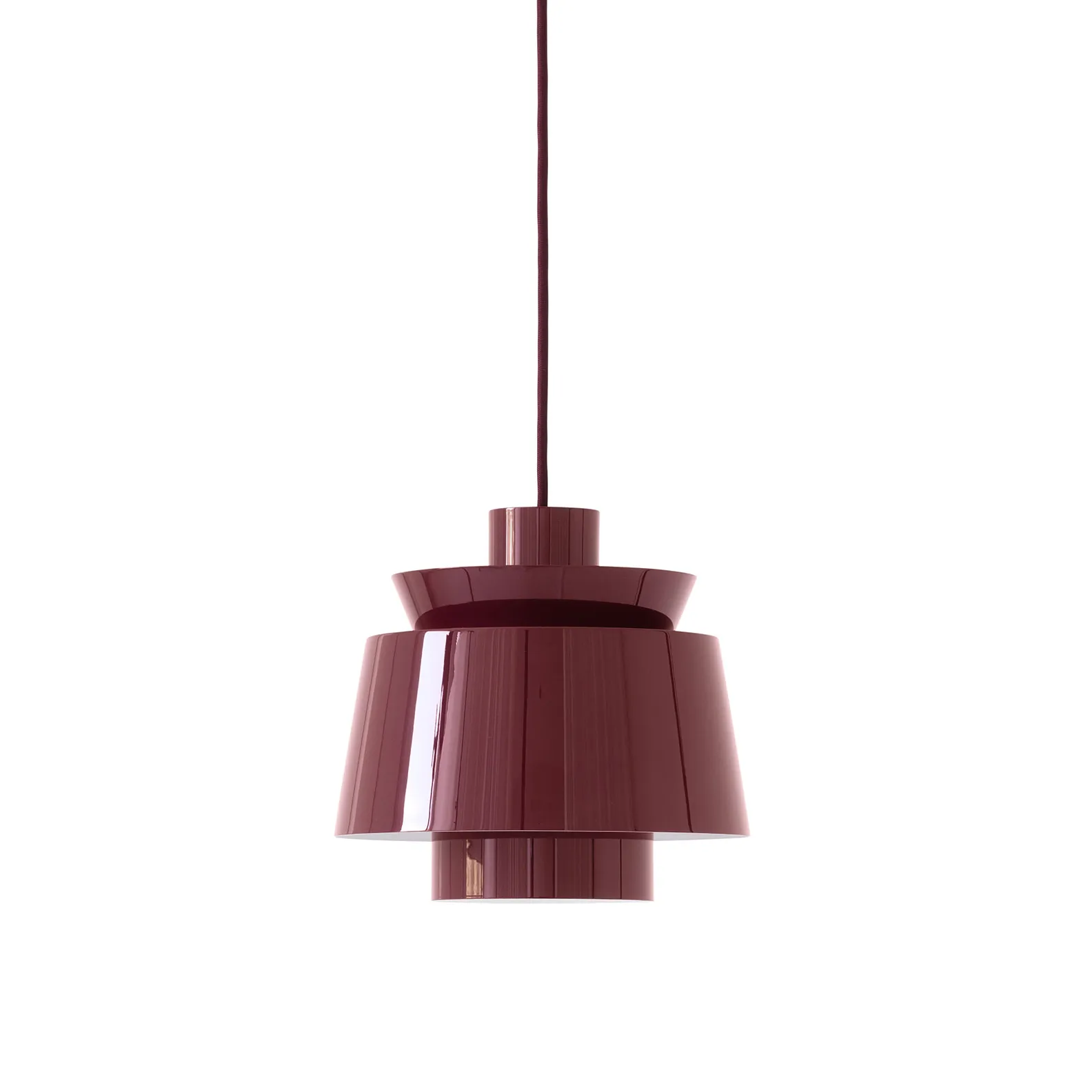 Lampada Utzon JU1, Bordeaux scuro, Ø22 cm &Tradition