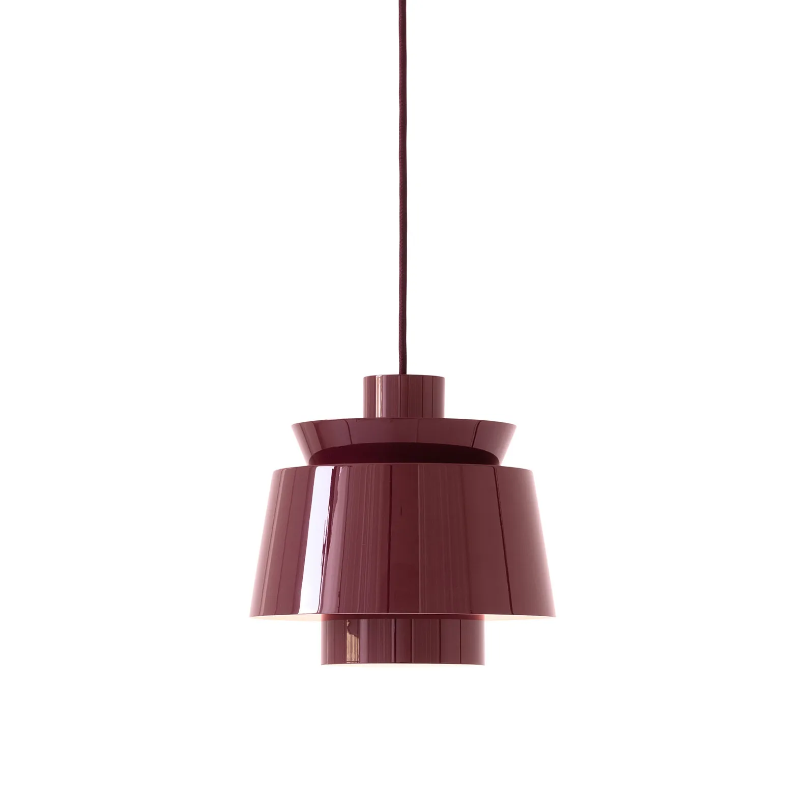 Lampada Utzon JU1, Bordeaux scuro, Ø22 cm &Tradition
