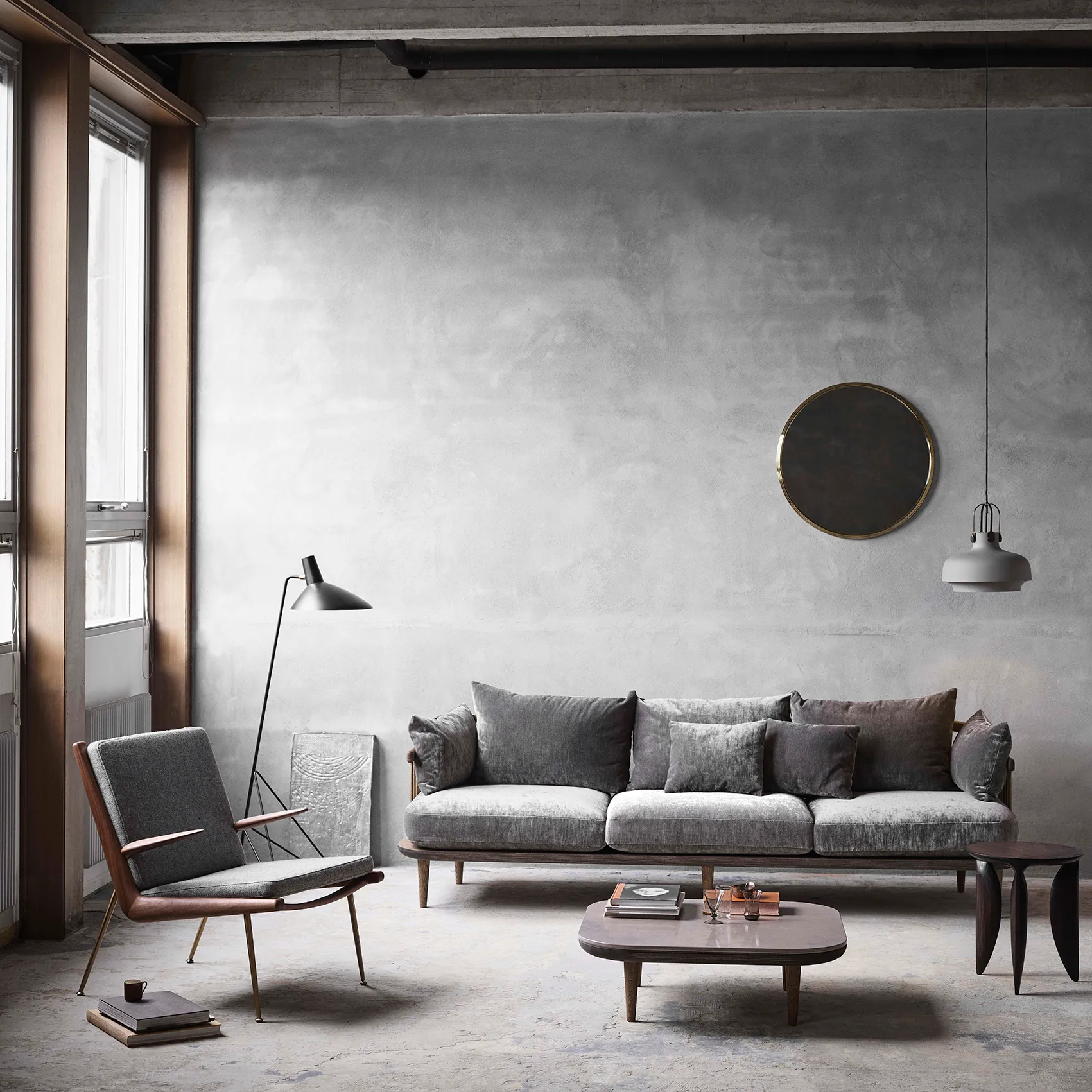 Lampadario Copenhagen SC7, matte stone (grigio) &Tradition