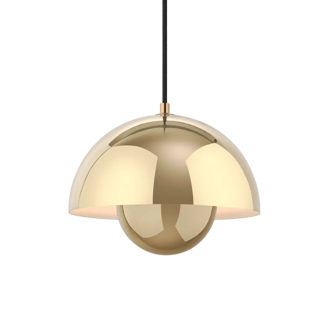 Lampadario Flowerpot VP1, Brass-plated &Tradition