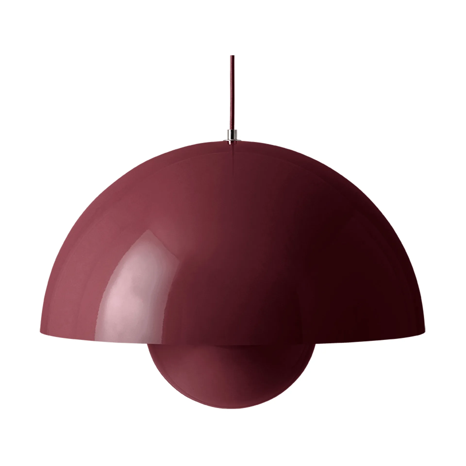 Lampadario Flowerpot VP2 grande, Prugna scuro &Tradition