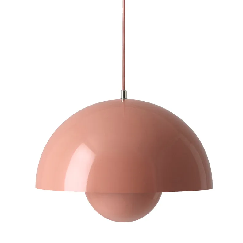 Lampadario Flowerpot VP7, beige-rosso &Tradition