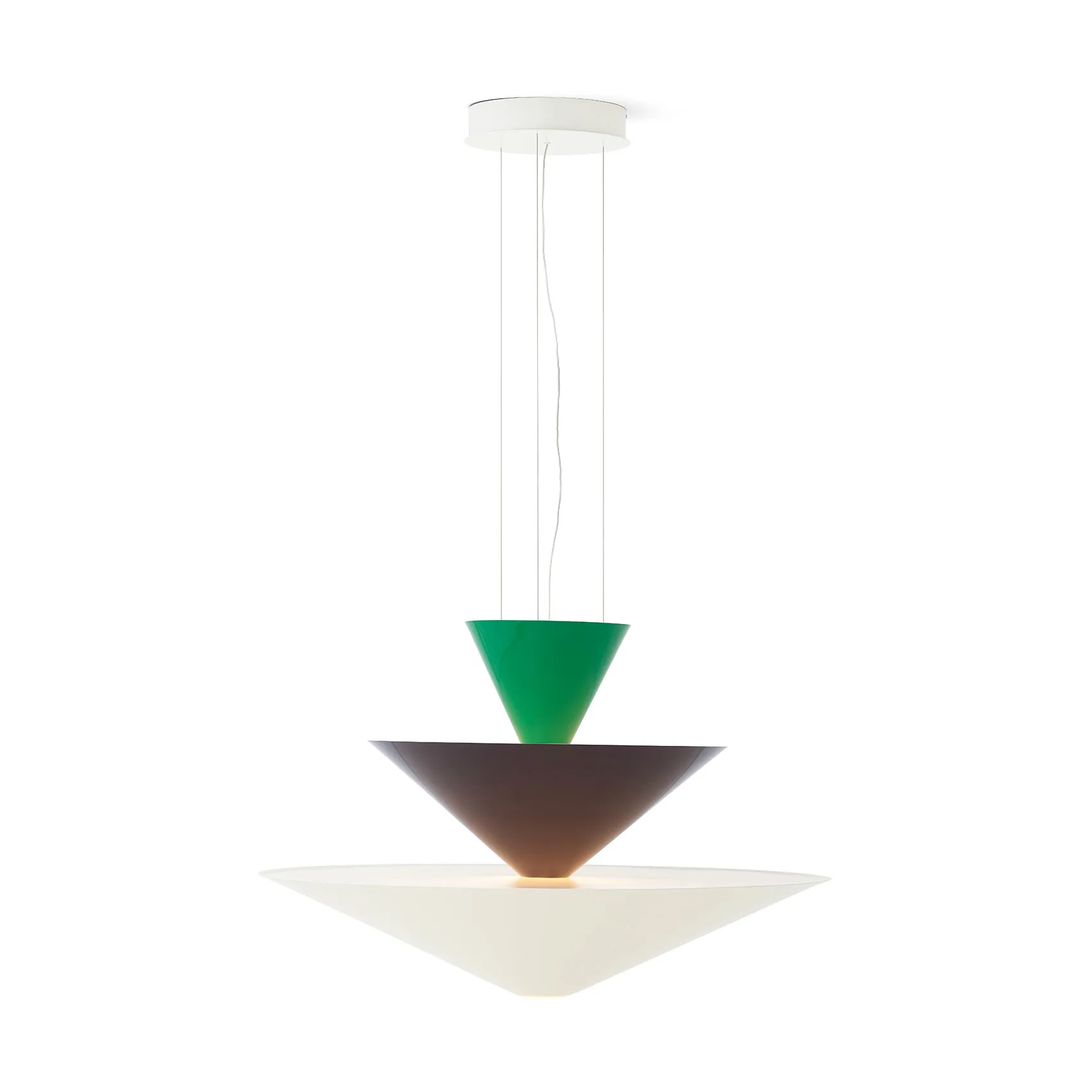 Lampadario Gio LN15 Ø92 cm, Signal green-deep blue-ecru &Tradition