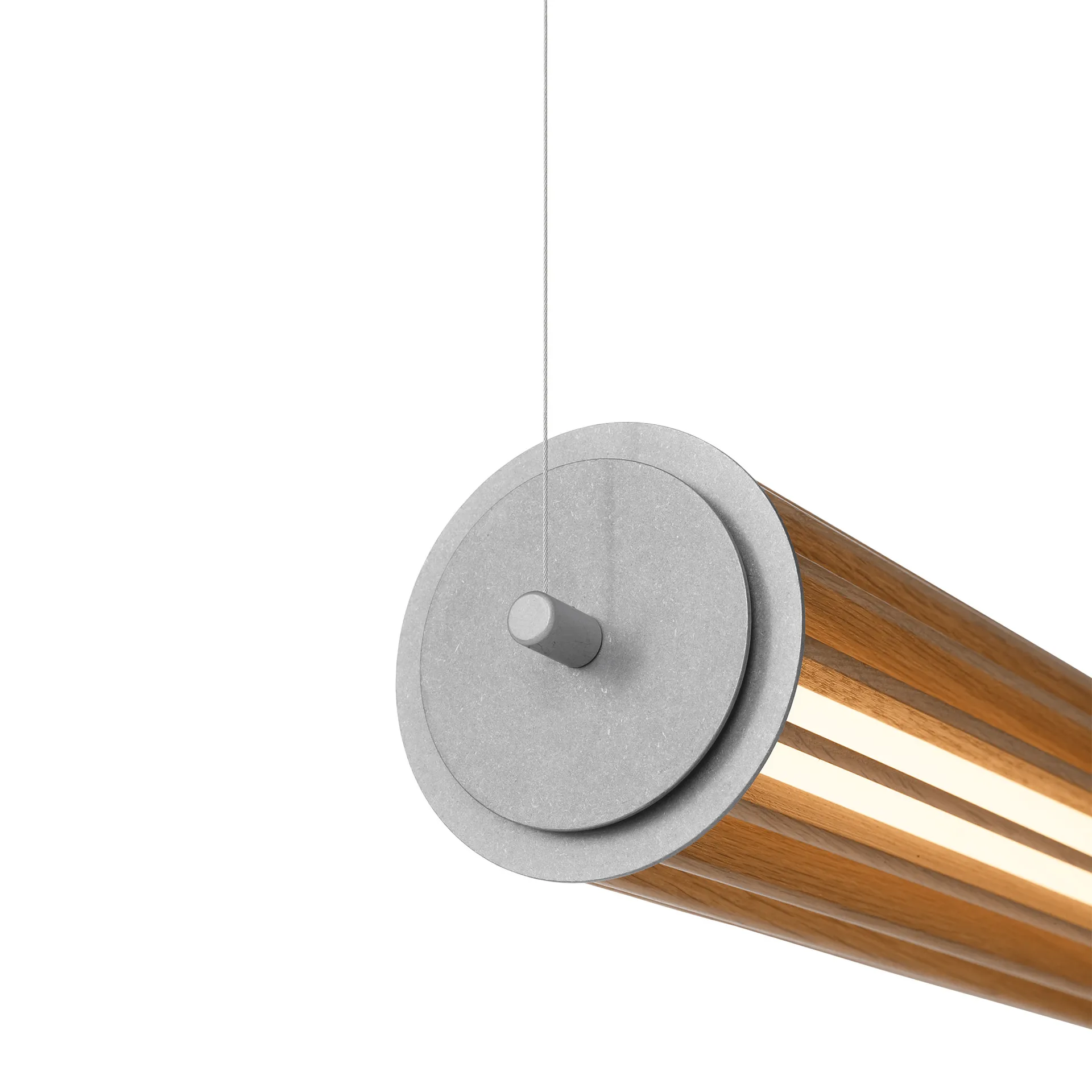 Numbra TY1 sospensione, Rovere laccato-alluminio burattato &Tradition
